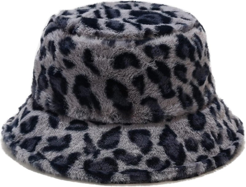 Dirholl Women's Winter Faux Fur Fuzzy Warm Bucket Hat - Image 1
